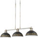 Kinsley Island Light Ceiling Light in Antique Black Iron