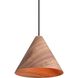 Conique 1 Light 13 inch Dark Walnut Pendant Ceiling Light