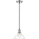 Yep Carver 1 Light 7.5 inch Chrome Pendant Ceiling Light in Clear Glass