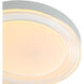 Ondulada LED 15.75 inch Sand White Flush Mount Ceiling Light in Clear Glass