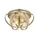 Ella 2 Light 15 inch White Gold Flush Mount Ceiling Light