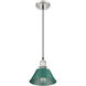 Orwell 1 Light 7.5 inch Pewter Pendant Ceiling Light in Pine Green, Small