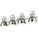 Yep Duncan Vanity Wall Light in Pewter, Chrome