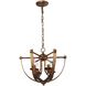 Victoria 4 Light 17.13 inch Heirloom Gold Pendant Ceiling Light