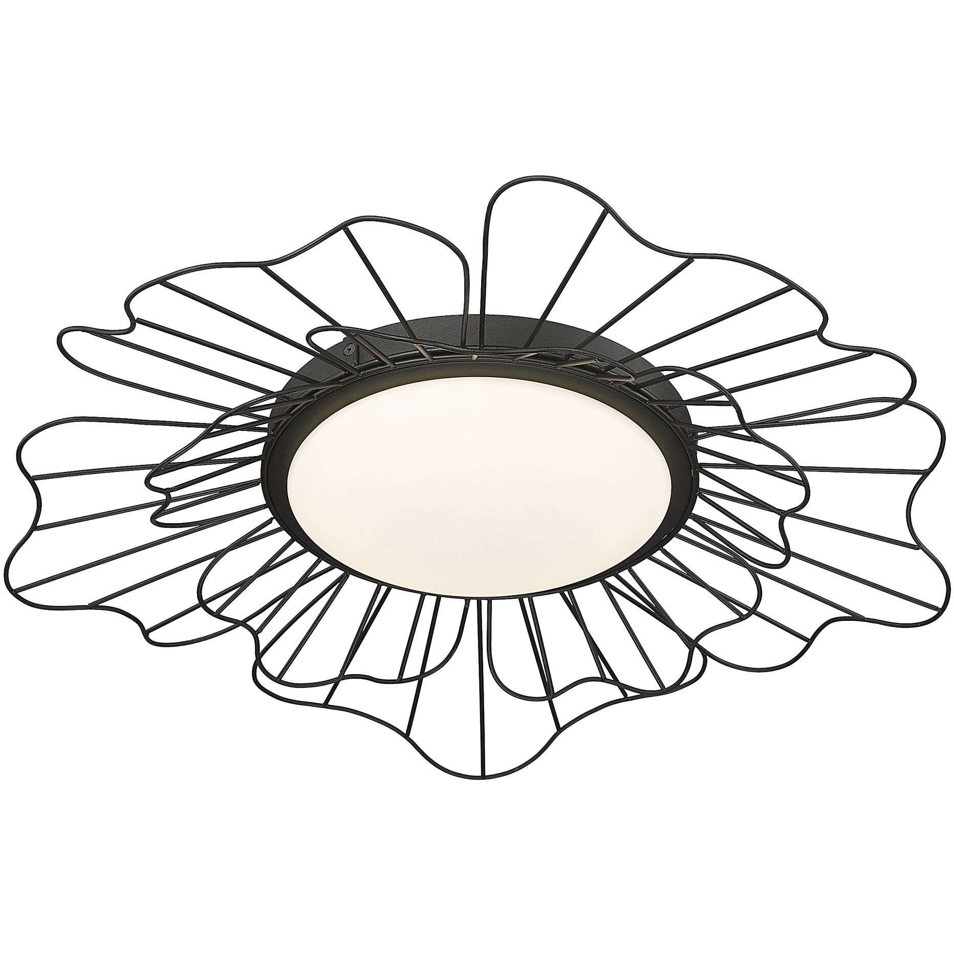 Yasmin LED 23.63 inch Natural Black Flush Mount Ceiling Light