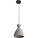 Aethera LED 9.88 inch Grey Cement Pendant Ceiling Light