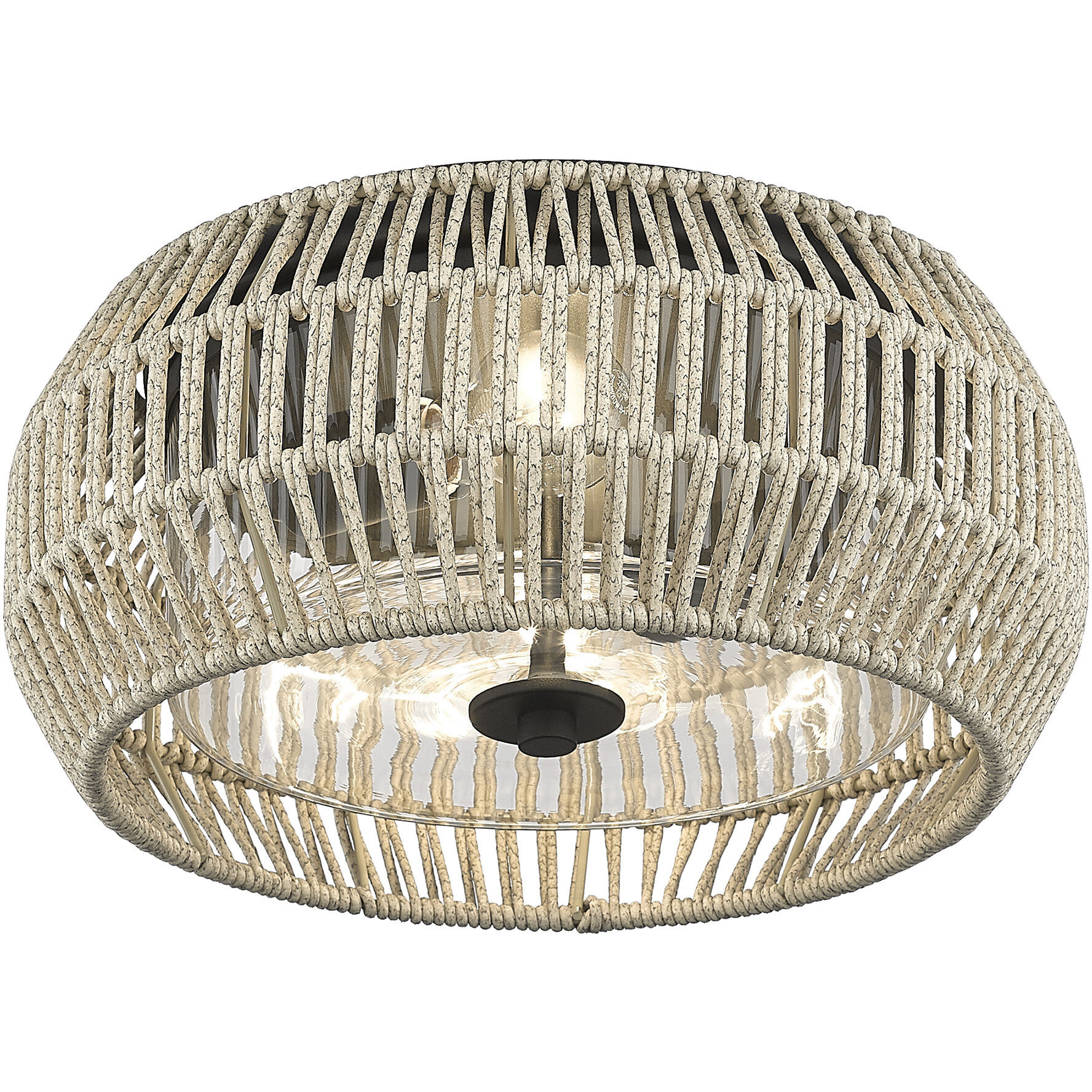 Seabrooke 2 Light 6.63 inch Natural Black Outdoor Ceiling