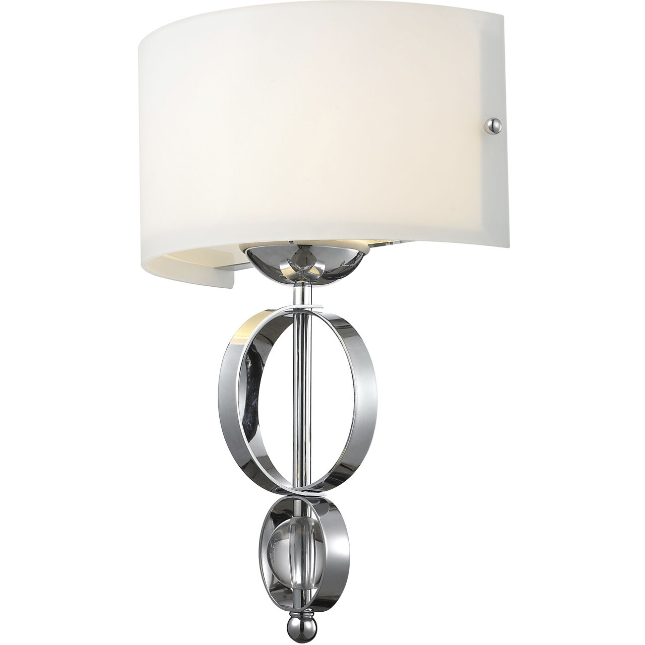 Cerchi 1 Light 12 inch Chrome Wall Sconce Wall Light, Damp