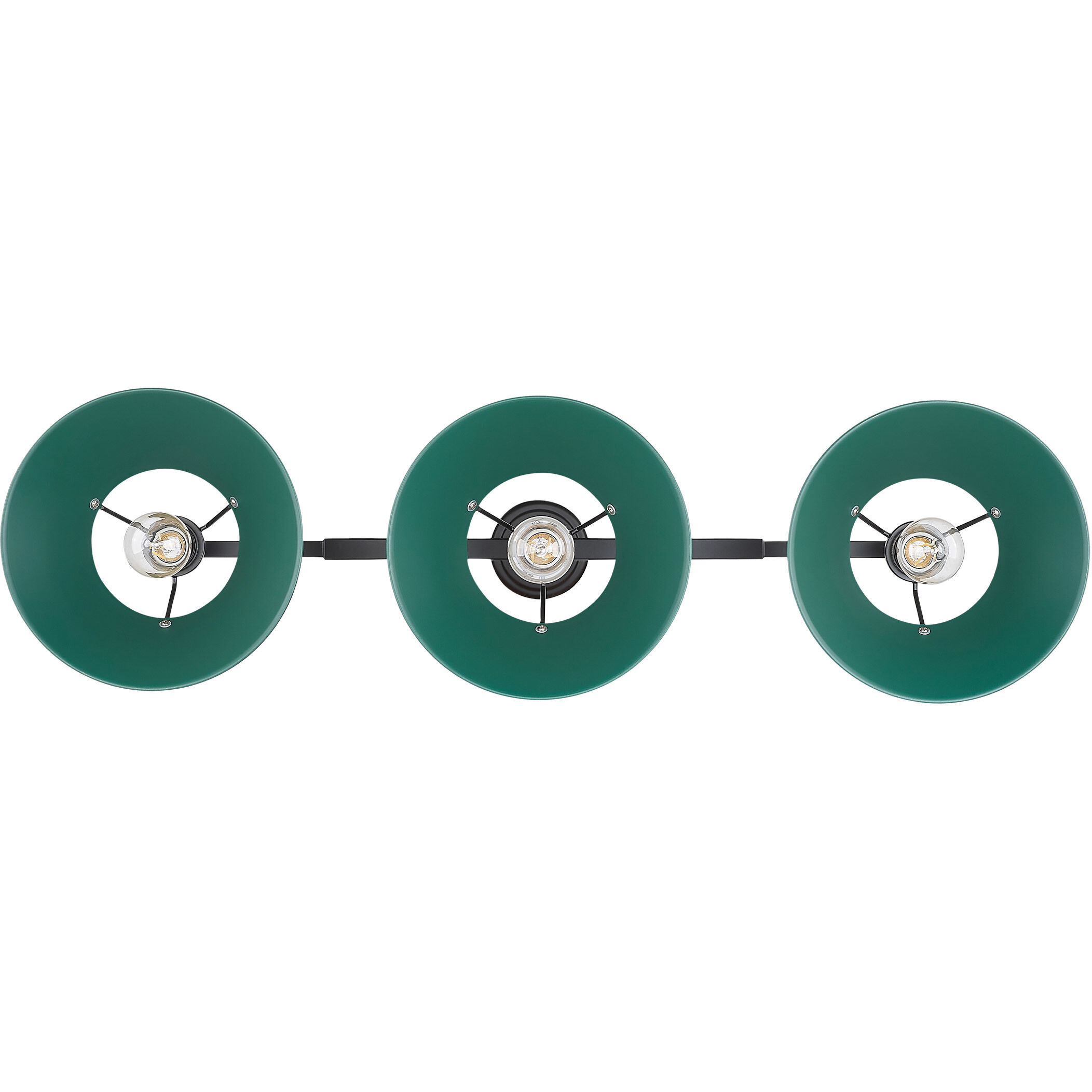 Yep Orwell Island Light Ceiling Light in Matte Black, Pine Green