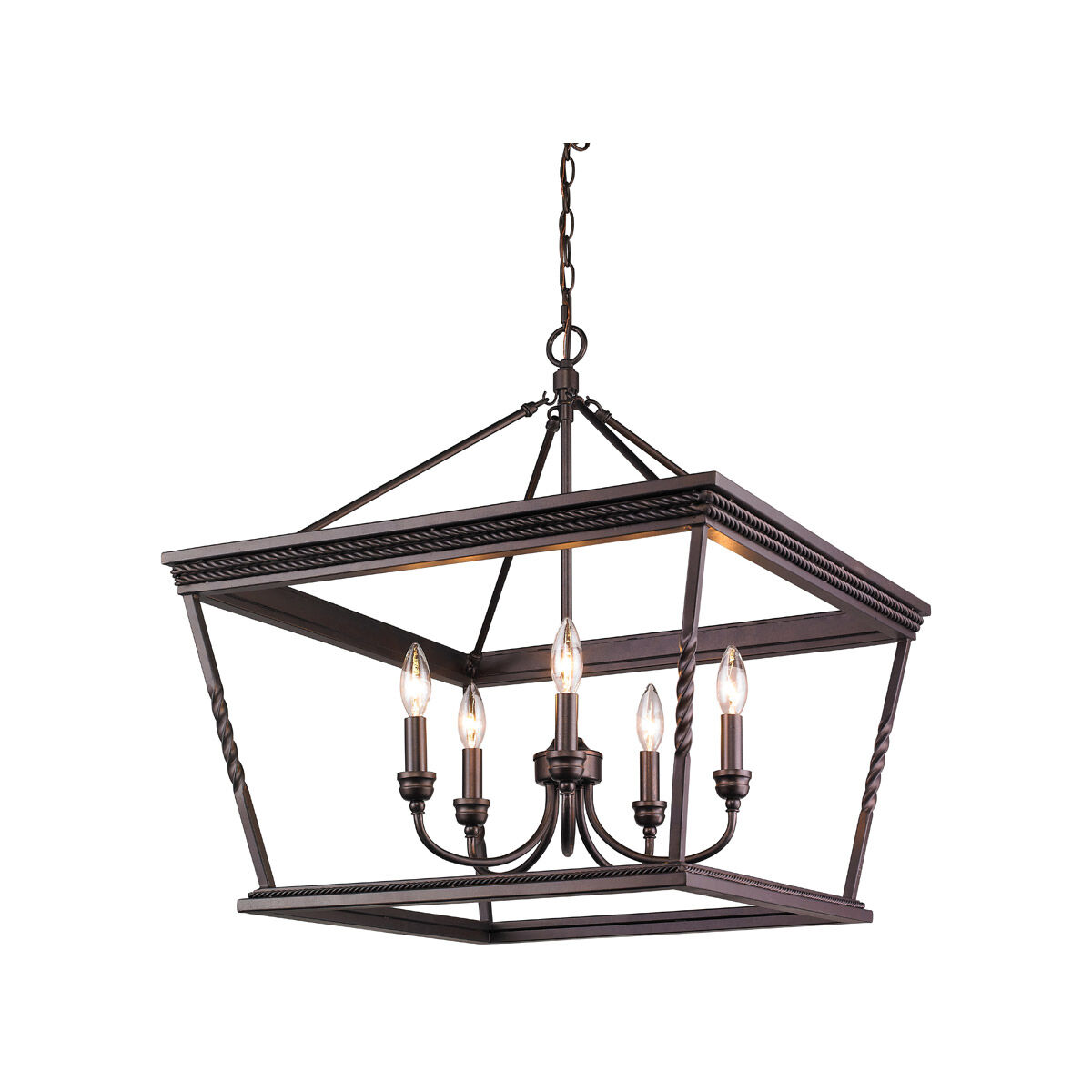 Davenport 5 Light 24 inch Etruscan Bronze Chandelier Ceiling Light