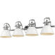 Yep Duncan Vanity Wall Light in Chrome, White