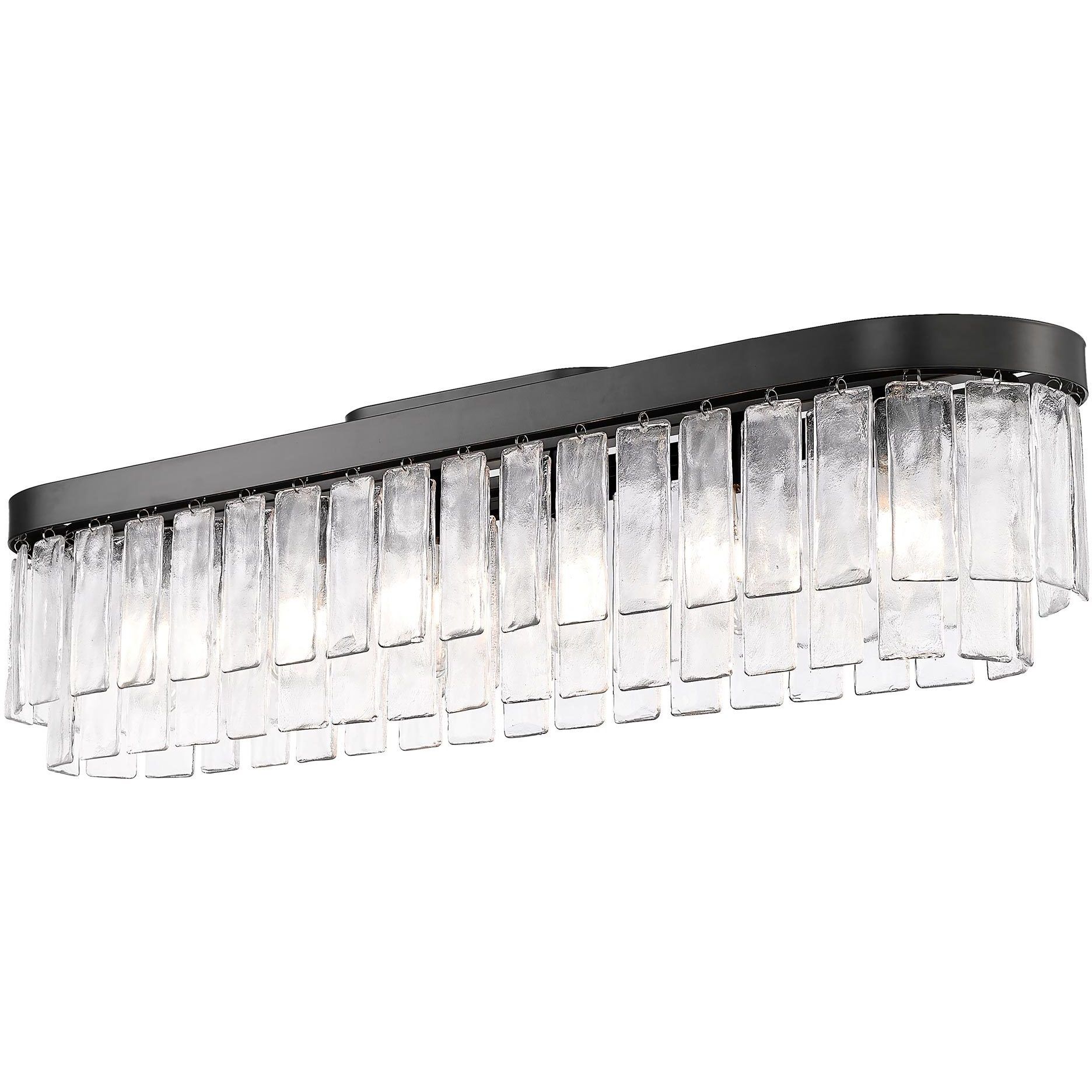Ciara 6 Light 42 inch Matte Black Flush Mount Ceiling Light