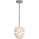 Glacier LED 13.75 inch Polished Nickel Pendant Ceiling Light