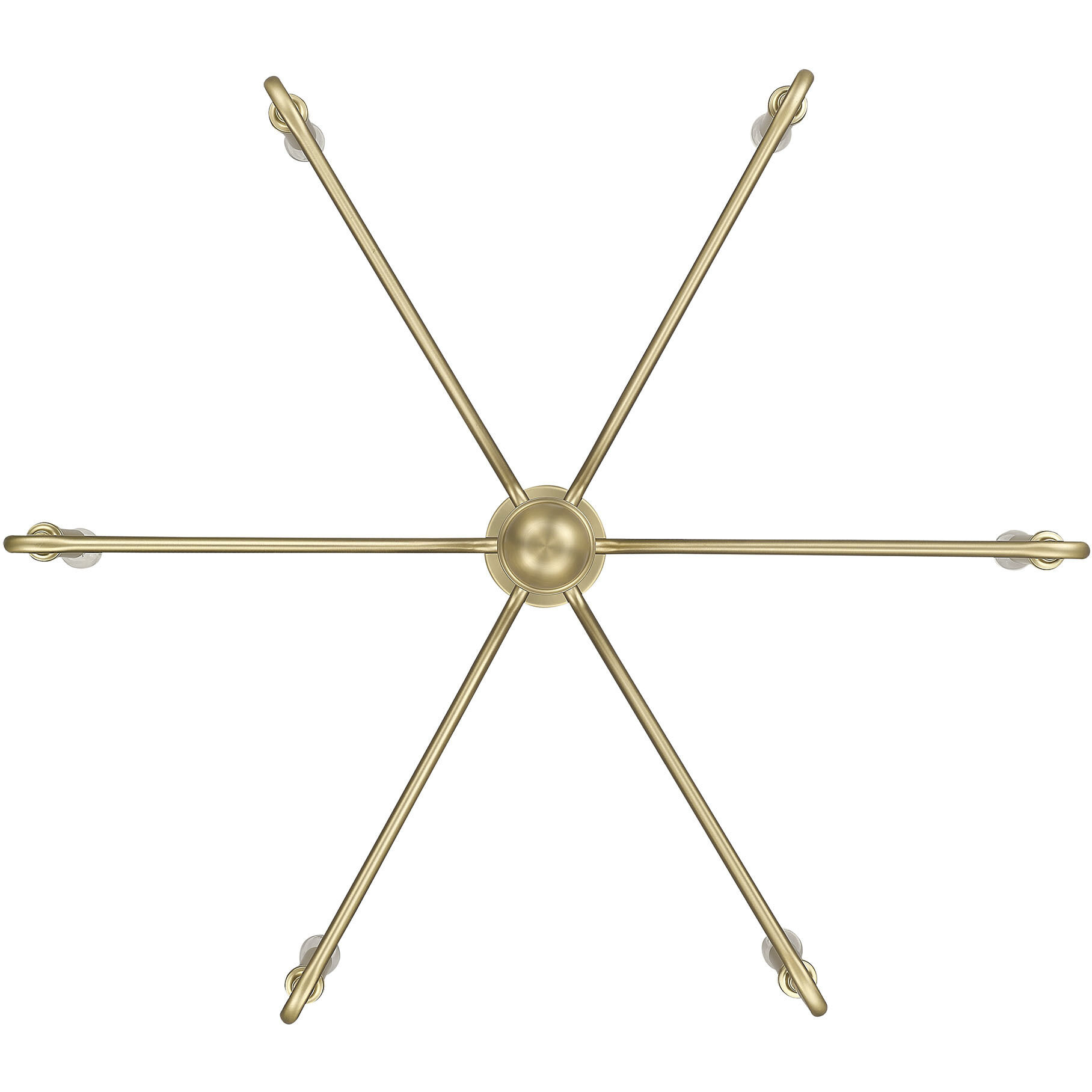Yep Kennedy 29.75 inch 60.00 watt Brushed Champagne Brass Chandelier Ceiling Light in No Shade