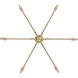 Yep Kennedy 29.75 inch 60.00 watt Brushed Champagne Brass Chandelier Ceiling Light in No Shade