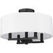 Eliana 4 Light 15.5 inch Matte Black Semi-Flush Mount Ceiling Light