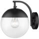 Dixon 1 Light 8 inch Matte Black Wall Sconce Wall Light, Damp