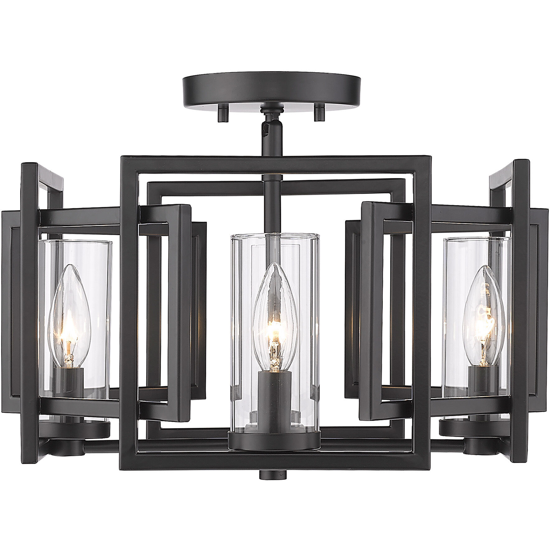 Marco 4 Light 16 inch Matte Black Flush Mount Ceiling Light