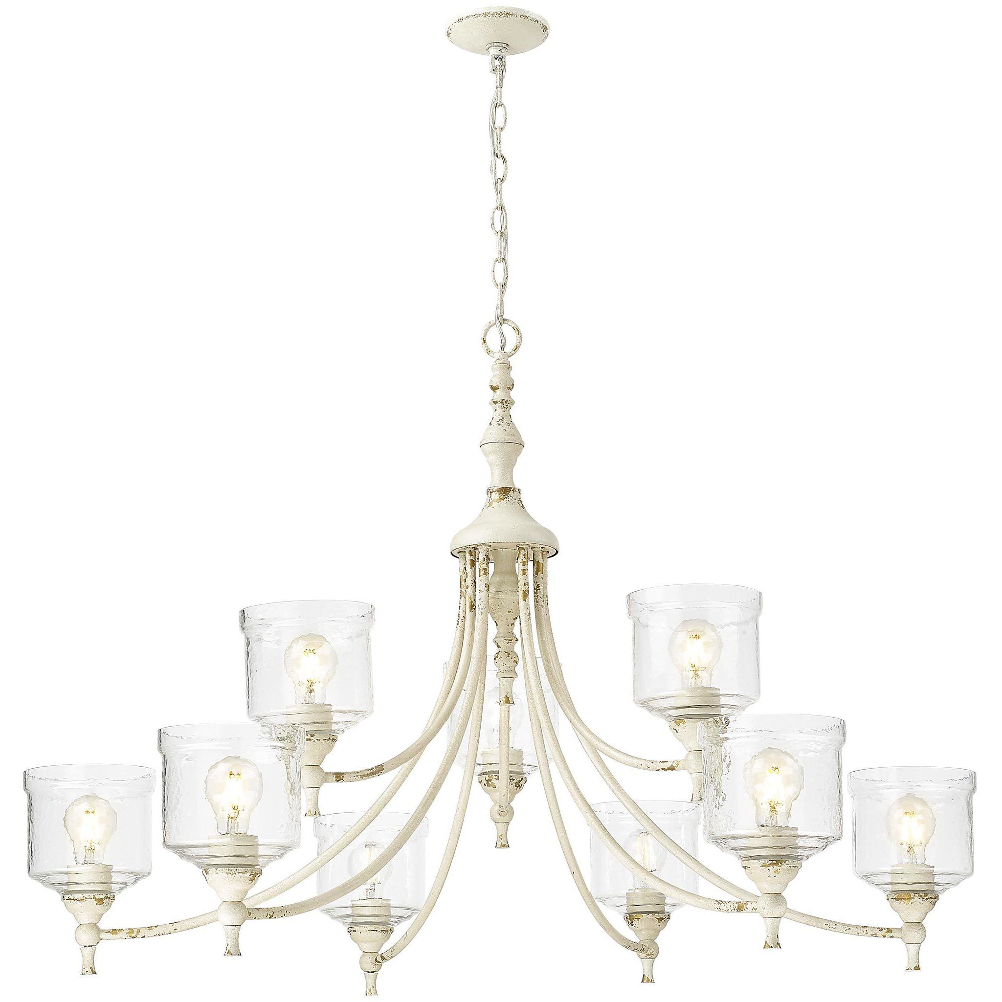 Keating 9 Light 44 inch Antique Ivory Chandelier Ceiling Light