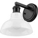Carver 1 Light 8.75 inch Matte Black Bath Vanity Light Wall Light