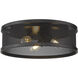 Channing 3 Light 15 inch Matte Black Flush Mount Ceiling Light