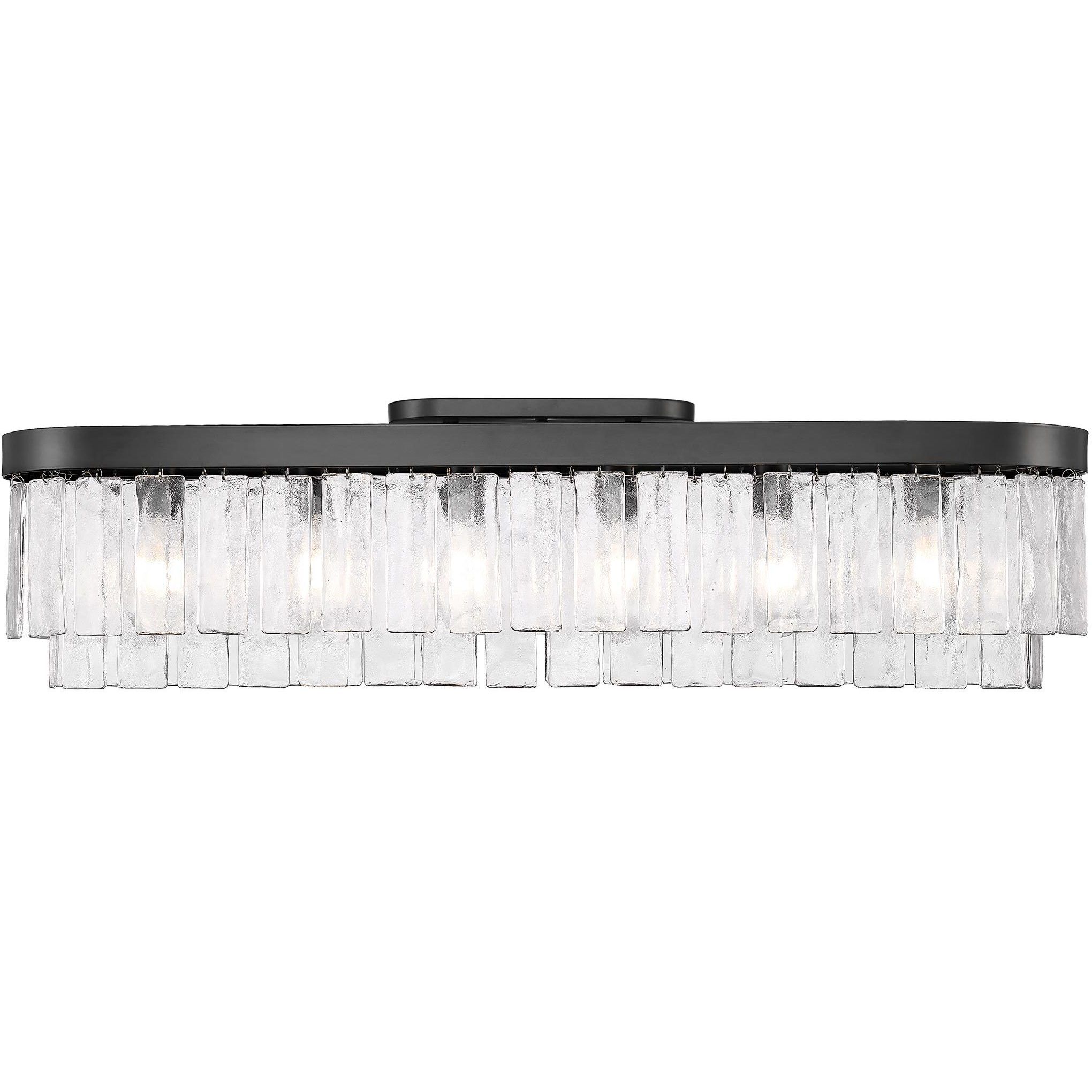 Ciara 6 Light 42 inch Matte Black Flush Mount Ceiling Light