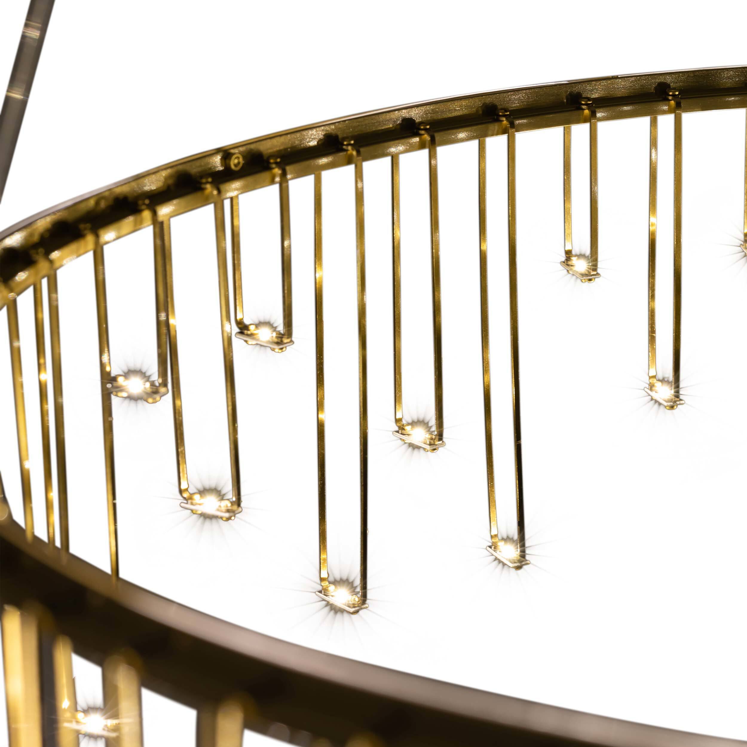 Lucerna 25.63 inch 29.46 watt Stainless Steel Gold Chandelier Ceiling Light