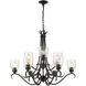 Parrish 30.5 inch 60.00 watt Matte Black Chandelier Ceiling Light, Large