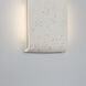Stela 1 Light 6.25 inch White Travertine Outdoor Wall Light
