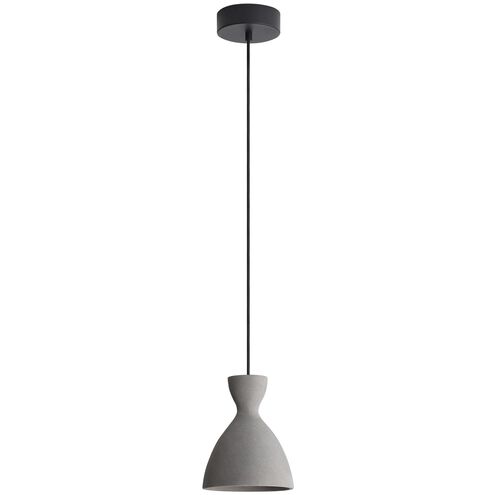 Aethera LED 7 inch Grey Cement Pendant Ceiling Light