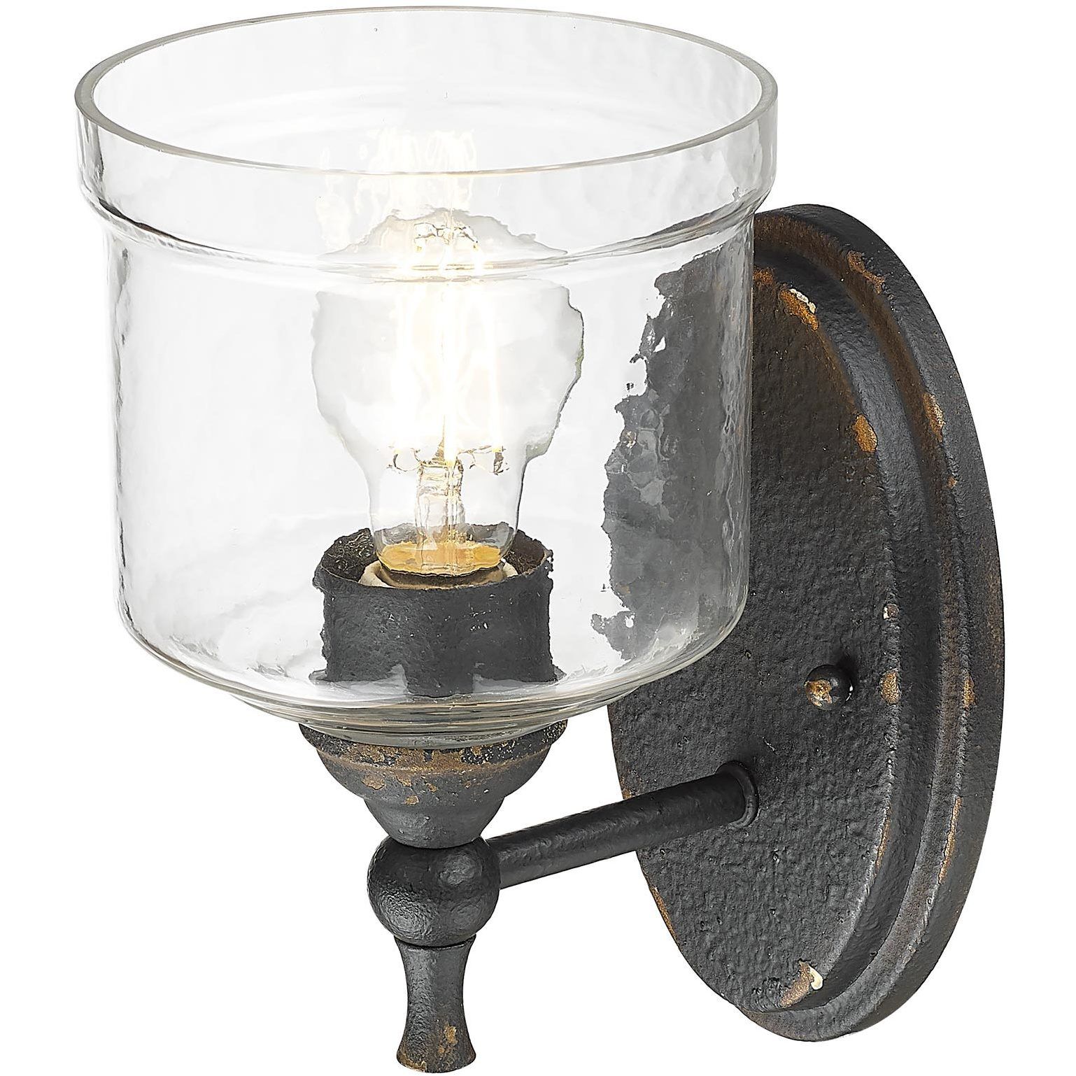 Keating 1 Light 5.88 inch Antique Black Iron Wall Sconce Wall Light