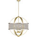 Colson 6 Light 27 inch Olympic Gold Chandelier Ceiling Light in Pewter