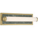 Yep Stratum 1 Light 17.5 inch Brushed Champagne Brass with Persian Green Marble Vanity Light Wall Light