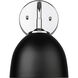 Zoey Wall Sconce Wall Light in Chrome, Matte Black