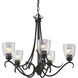 Parrish 27.25 inch 60.00 watt Matte Black Chandelier Ceiling Light
