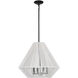 Valentina Pendant Ceiling Light in White Raphia