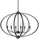 Colson Island Light Ceiling Light in Matte Black, No Shade