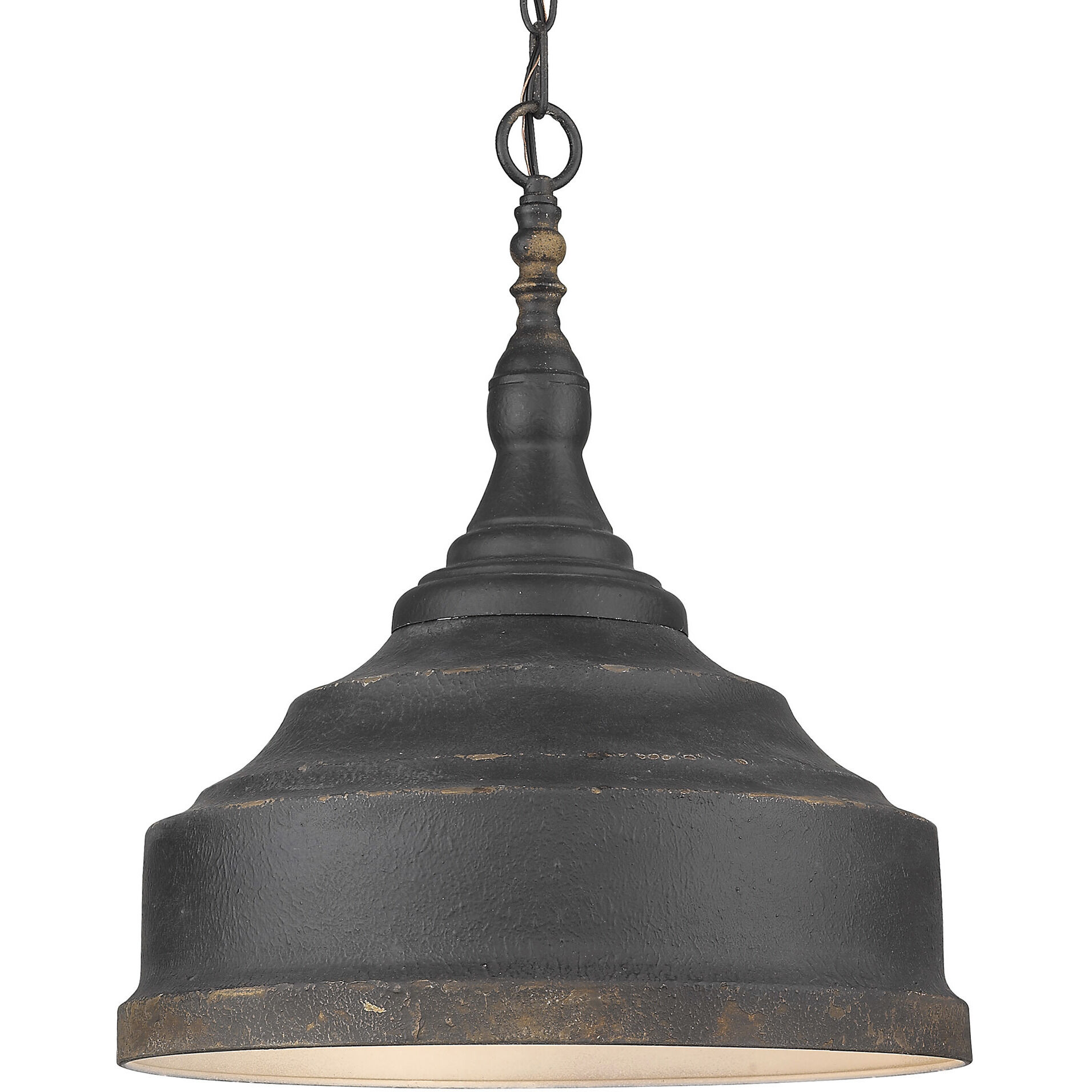 Keating Pendant Ceiling Light in Antique Black Iron