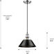 Yep Orwell Pendant Ceiling Light in Pewter, Matte Black, Medium