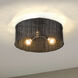 Erma 3 Light 16.38 inch Matte Black Semi-Flush Mount Ceiling Light
