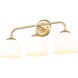 Dorinda 3 Light 24.5 inch Brushed Champagne Bronze Vanity Light Wall Light
