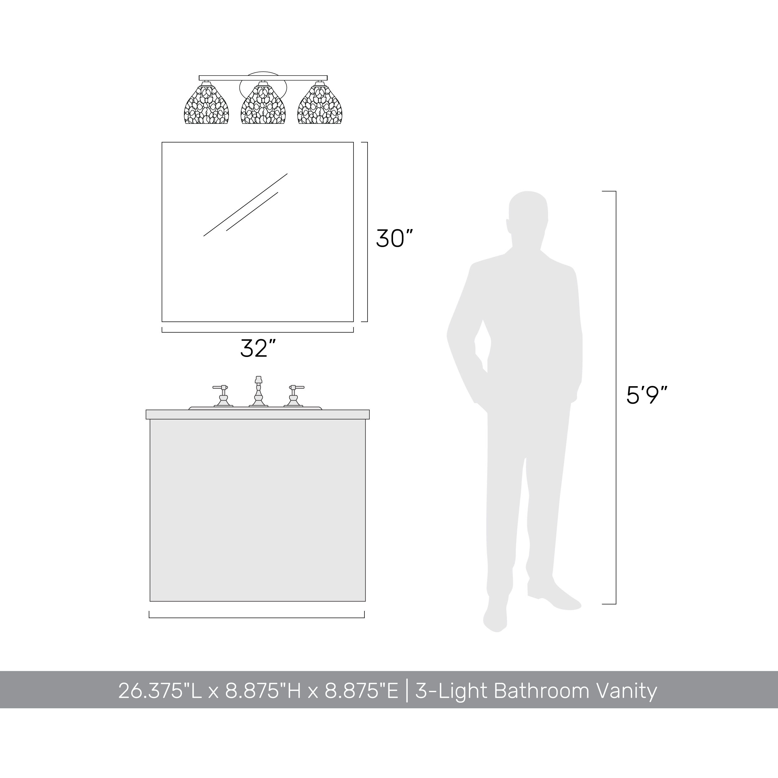 Ariella Vanity Wall Light in Matte Black