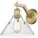 Yep Orwell 1 Light 10 inch Brushed Champagne Brass Wall Sconce Wall Light in Clear Glass