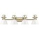 Yep Duncan Vanity Wall Light in Aged Brass, White