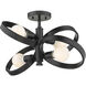 Sloane 4 Light 21.38 inch Matte Black Semi-Flush Ceiling Light