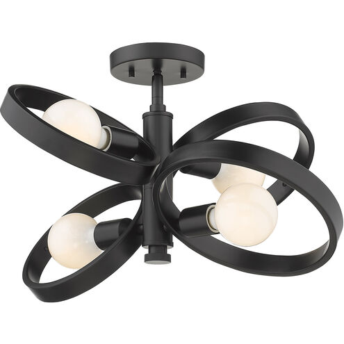 Sloane 4 Light 21.38 inch Matte Black Semi-Flush Ceiling Light