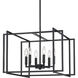 Tribeca 6 Light 21 inch Matte Black Chandelier Ceiling Light