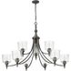 Keating 9 Light 44 inch Antique Black Iron Chandelier Ceiling Light