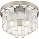 Ciara 3 Light 13 inch Peruvian Silver Flush Mount Ceiling Light