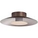 Luma LED 11.75 inch Coffee Silver Flush Mount Ceiling Light in French Gold